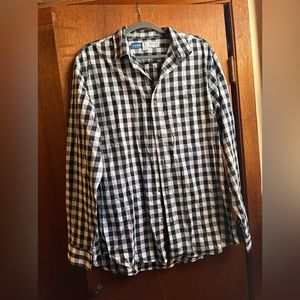 Men’s Old Navy classic button up shirt blue and white